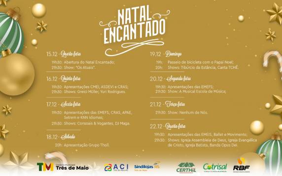 Programação segue até o dia 22 de dezembro